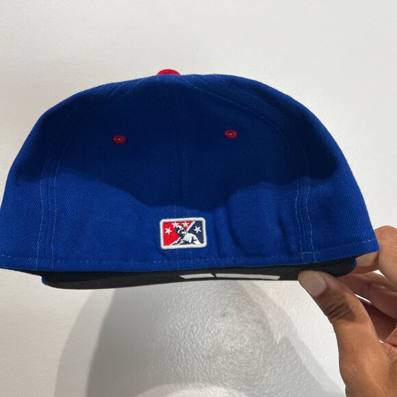 Worcester Red Sox MiLB Fitted Hat Blue White Rocket - New - Picture 2 of 4